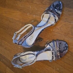 Women 3in Snake Print Heels 8m